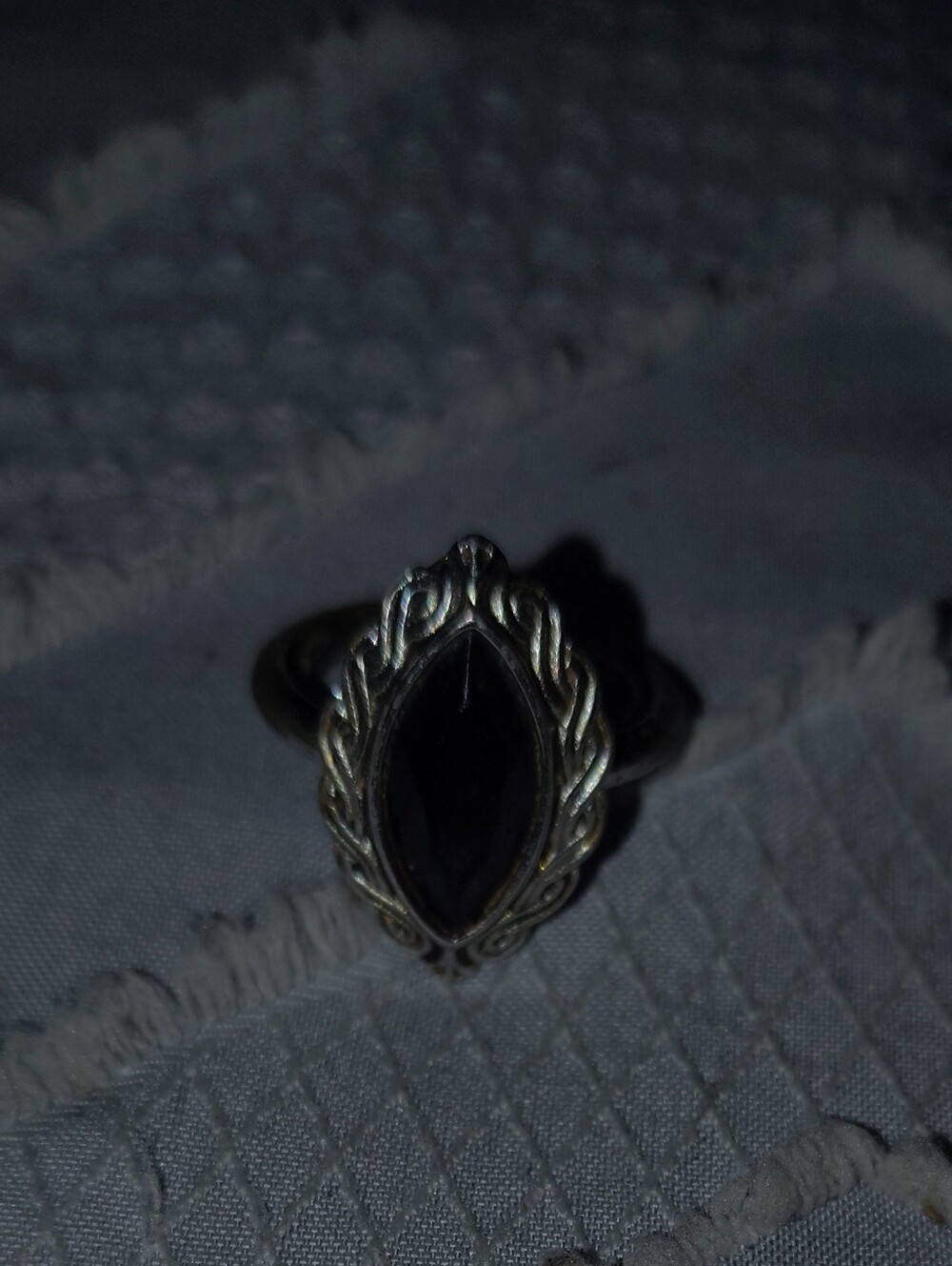 Vintage Avon Ring Silver Tone  Signed Jewelry